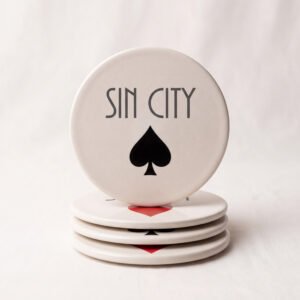 Poker Night Coaster Set